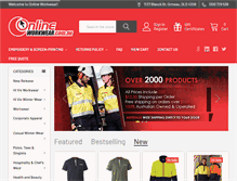 Tablet Screenshot of onlineworkwear.com.au